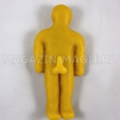 El muñeco de cera voltios para hombre amarillo