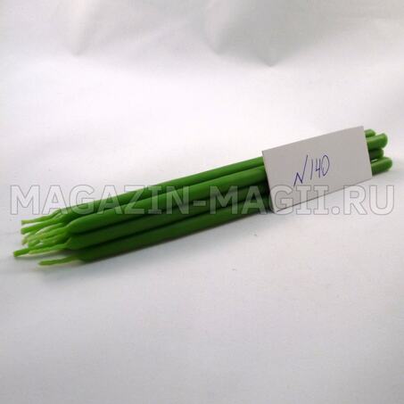 wax Candle green No. 140 dipped