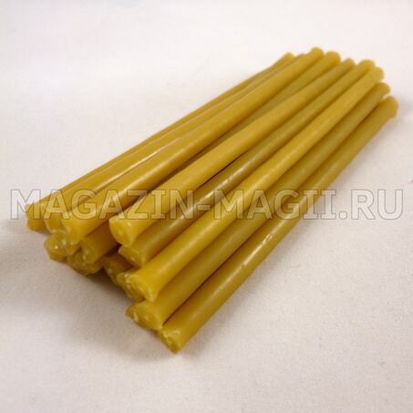 to Purchase a wax candle yellow 10 cm