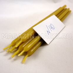 Yellow wax candles No. 140 (10 pieces, dipped)